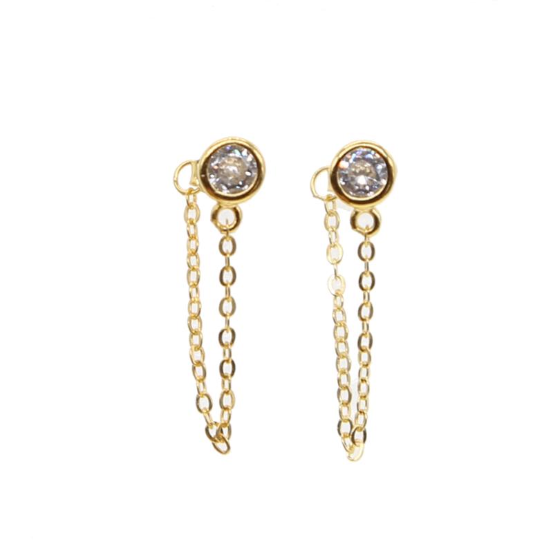 Stud Fashion 100% 925 Sterling Silver Tassel Chain Earrings Design Elegance Modern For Women Girl Gift Single Bezel 4mm Cz Jewelry
Stud Fashion 100% 925 Sterling Silver Tassel Chain Earrings Design Elegance Modern For Women Girl Gift Single Bezel 4mm Cz Jewelry