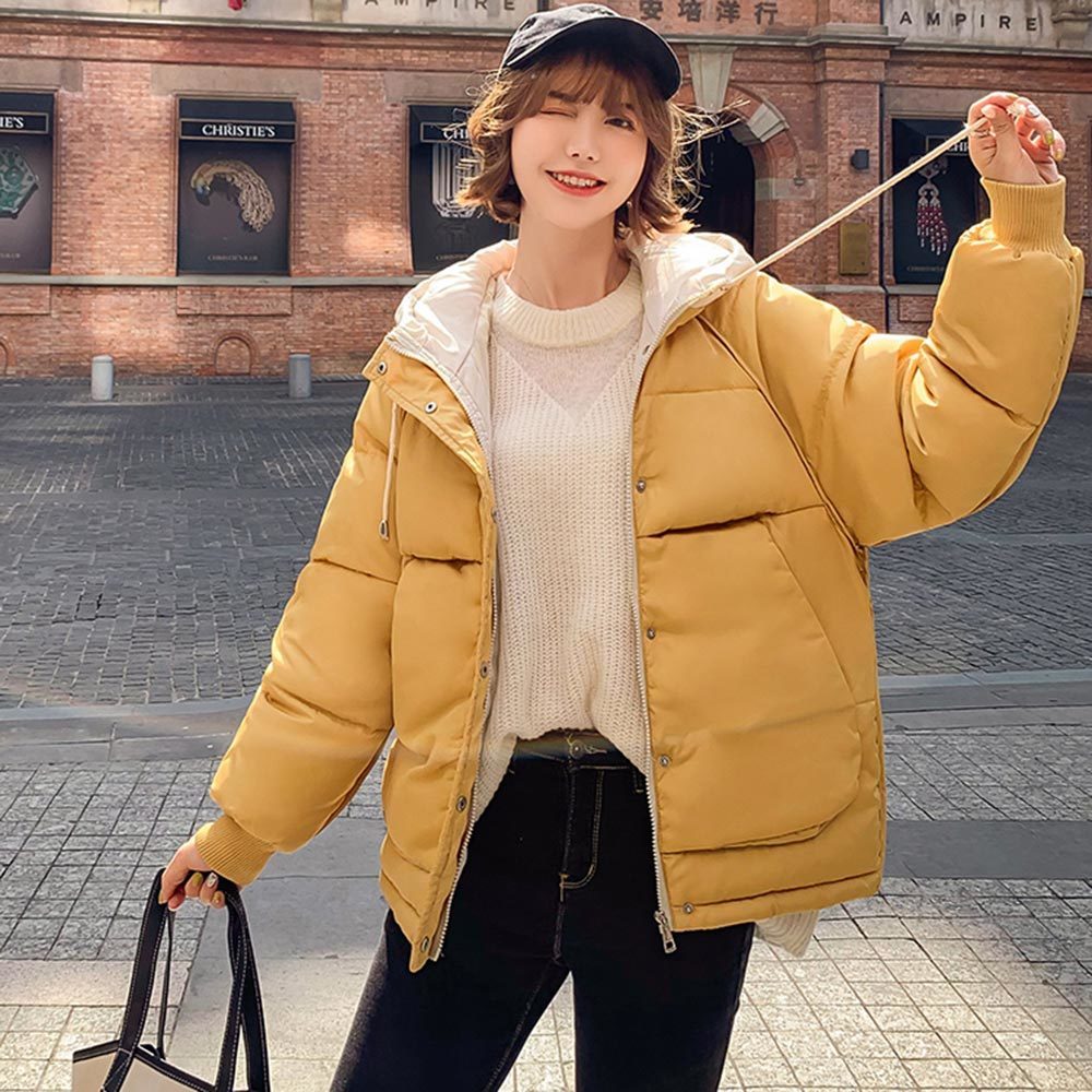 New Hooded Collar Female Winter Coat Women Outwear Autumn Winter Jacket women Cotton Padded Chaqueta Mujer Invierno coat 201019