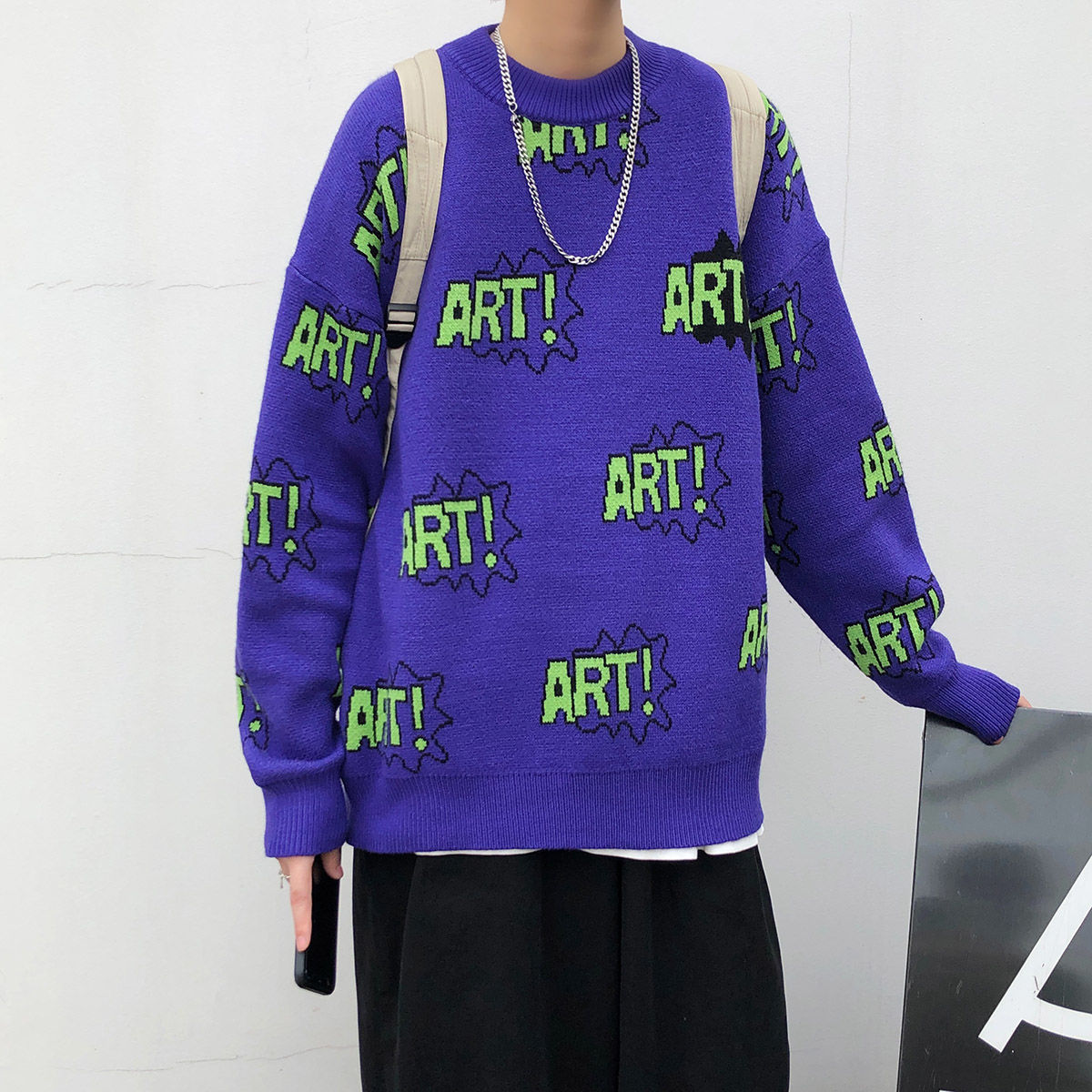 Privathinker Autumn Winter Men's Sweater Casual Graphic Printed Pullovers Clothing Woman Korean Streetwear Woman Sweaters 201224