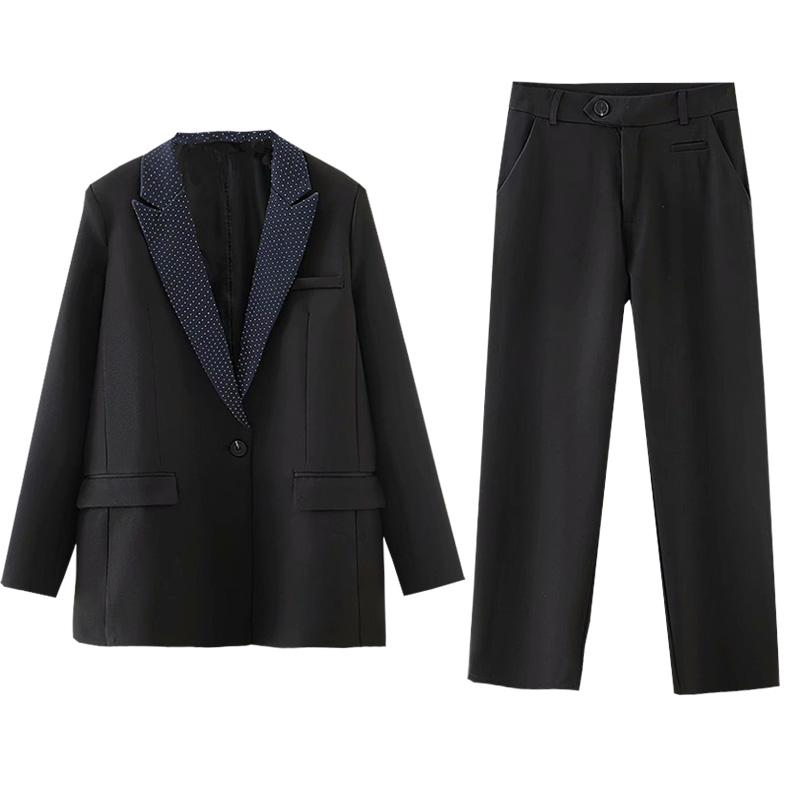 Women' Business Wear Office Suit Pants Two-piece Suit Temperament One Button Black Ladies Jacket Casual Trousers High Quality
Women' Business Wear Office Suit Pants Two-piece Suit Temperament One Button Black Ladies Jacket Casual Trousers High Quality