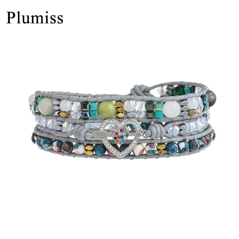 Plumiss Cupid Arrow Through Heart Wrap Bracelet for Women Mix Natural Stone Crystal Beaded Bracelets Dropshipping
Plumiss Cupid Arrow Through Heart Wrap Bracelet for Women Mix Natural Stone Crystal Beaded Bracelets Dropshipping