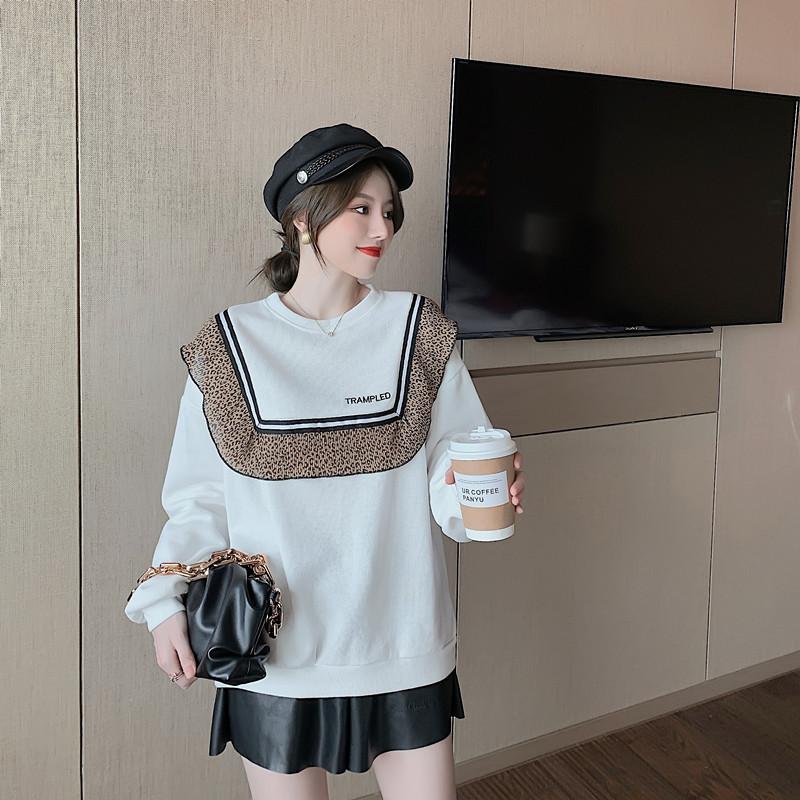 2020 Autumn And Winter Women Sweater Design Sense Lace Leopard Print Ruffled Pullover New Outer Wear Short Round Neck Sweater, Black
2020 Autumn And Winter Women Sweater Design Sense Lace Leopard Print Ruffled Pullover New Outer Wear Short Round Neck Sweater, Black