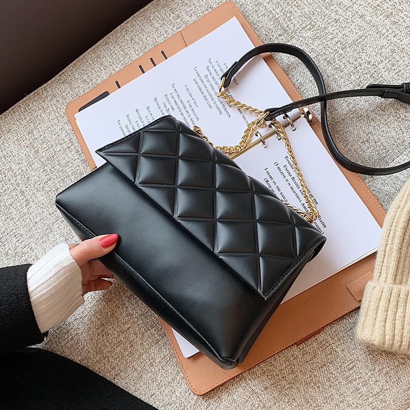 2021 Winter New Fashion Ladies Bag Rhombus Chain Bag Solid Color Soft Surface Crossbody Single Shoulder Small Square, Black
2021 Winter New Fashion Ladies Bag Rhombus Chain Bag Solid Color Soft Surface Crossbody Single Shoulder Small Square, Black