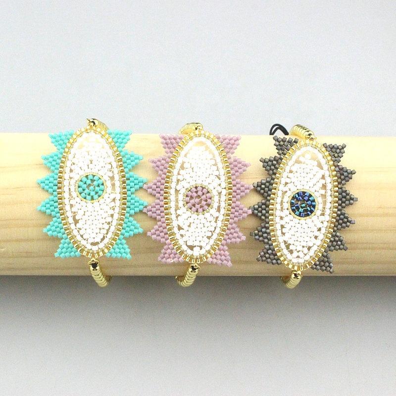adjustable 5pcs/lot Miyuki seed beads eye shape charm bracelet, copper beads with Miyuki connector bracelet,fashion jewelry1
adjustable 5pcs/lot Miyuki seed beads eye shape charm bracelet, copper beads with Miyuki connector bracelet,fashion jewelry1