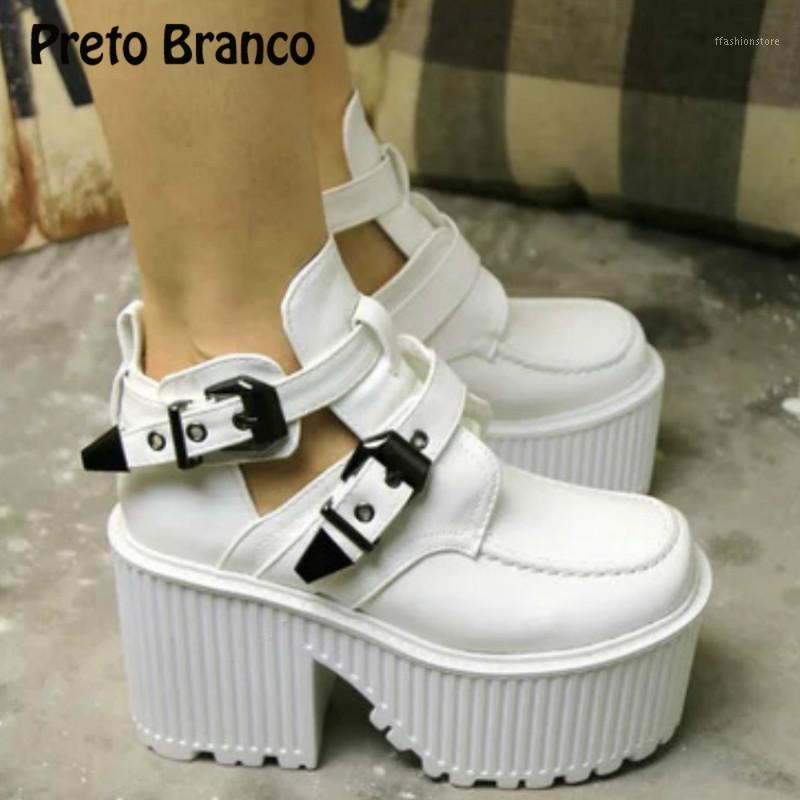 PRETO BRANCO Women's Boot Shoes Belt Buckle Zipper Waterproof Platform 8cm High Boots Ankle Boots 2020 New Round Toe -44061, Black
PRETO BRANCO Women's Boot Shoes Belt Buckle Zipper Waterproof Platform 8cm High Boots Ankle Boots 2020 New Round Toe -44061, Black