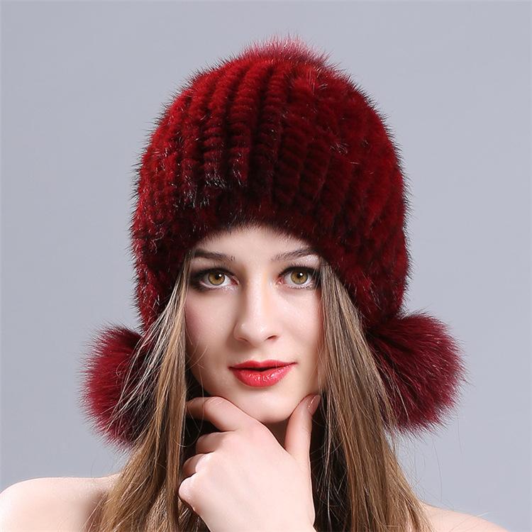 Beanies Hat for Women Elastic Mink Hair Knitted Three Hairy BallsThicken Double Warm Fashion Winter Fur Skullies Ladies Hats, Black
Beanies Hat for Women Elastic Mink Hair Knitted Three Hairy BallsThicken Double Warm Fashion Winter Fur Skullies Ladies Hats, Black