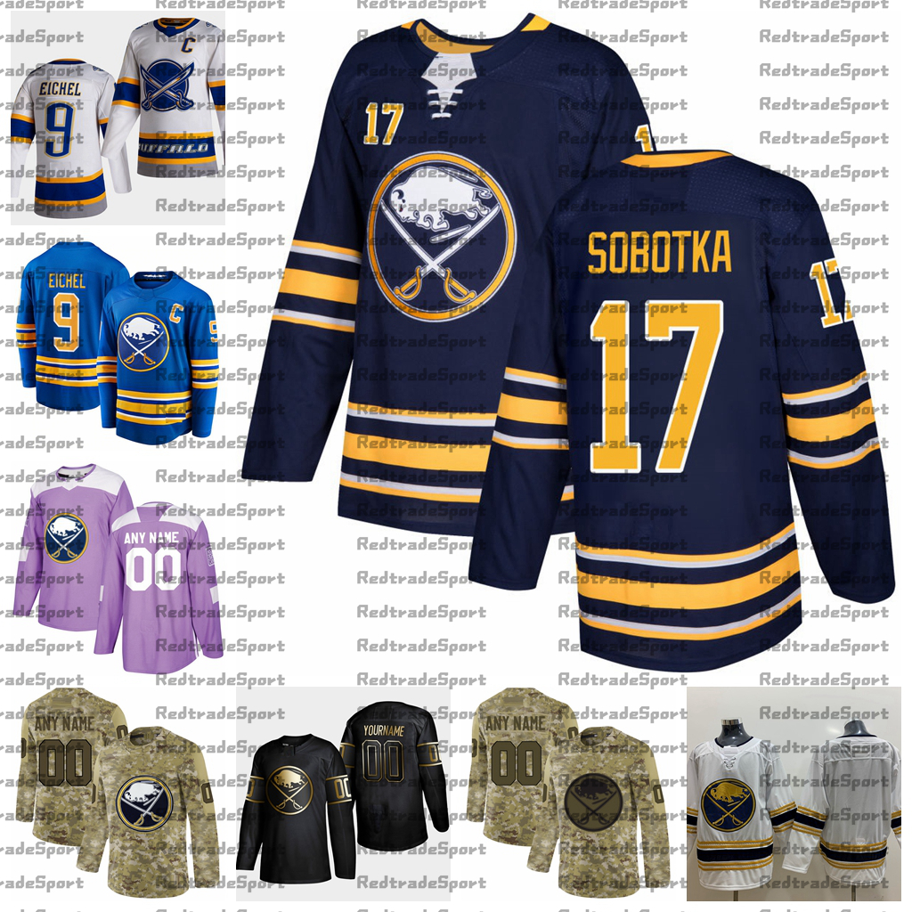 2021 Reverse Retro Customize #17 Vladimir Sobotka Buffalo Sabres Jerseys Golden Edition Camo Veterans Day Fights Cancer Hockey Jersey, Black;red
2021 Reverse Retro Customize #17 Vladimir Sobotka Buffalo Sabres Jerseys Golden Edition Camo Veterans Day Fights Cancer Hockey Jersey, Black;red