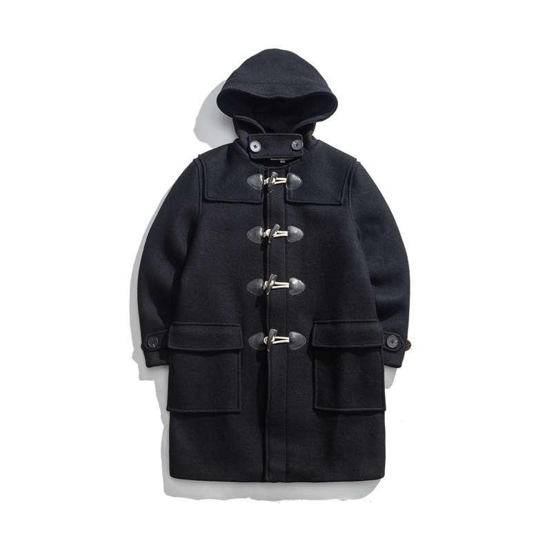 Classic manly 35oz vintage duffle wool warm winter long regular jacket fit 3NAD, Black.
Classic manly 35oz vintage duffle wool warm winter long regular jacket fit 3NAD, Black.