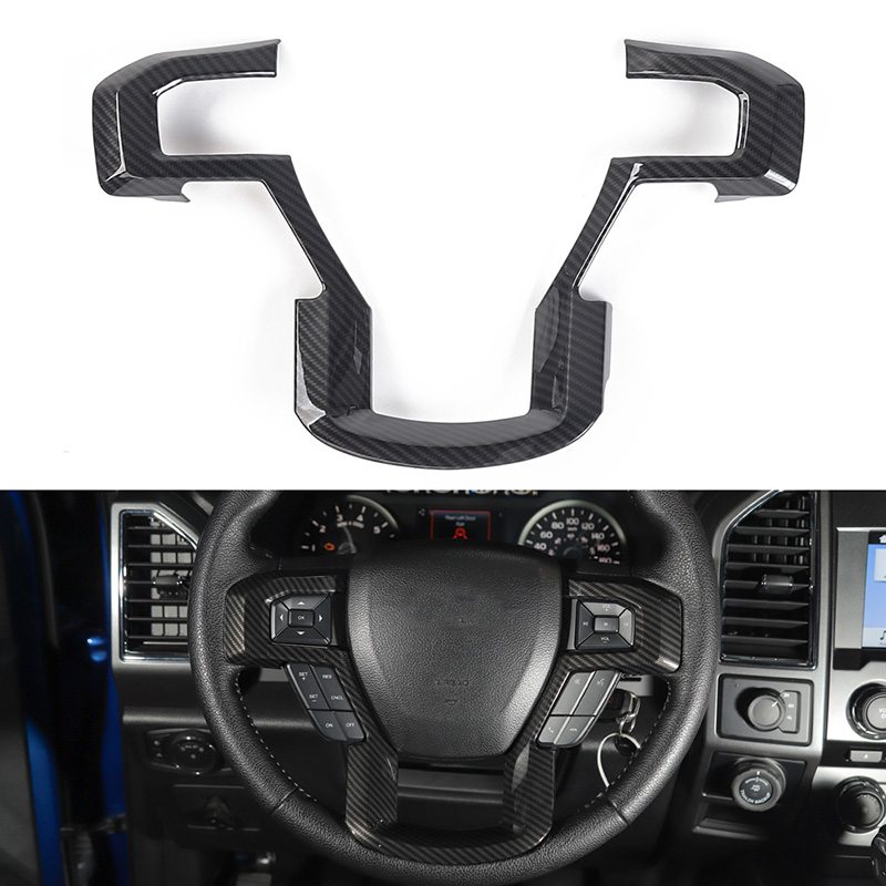 21PCS Carbon Fiber Interior Decoration Accessories Cover Trim For Ford F150 2015+ Car Interior Suite Accessories