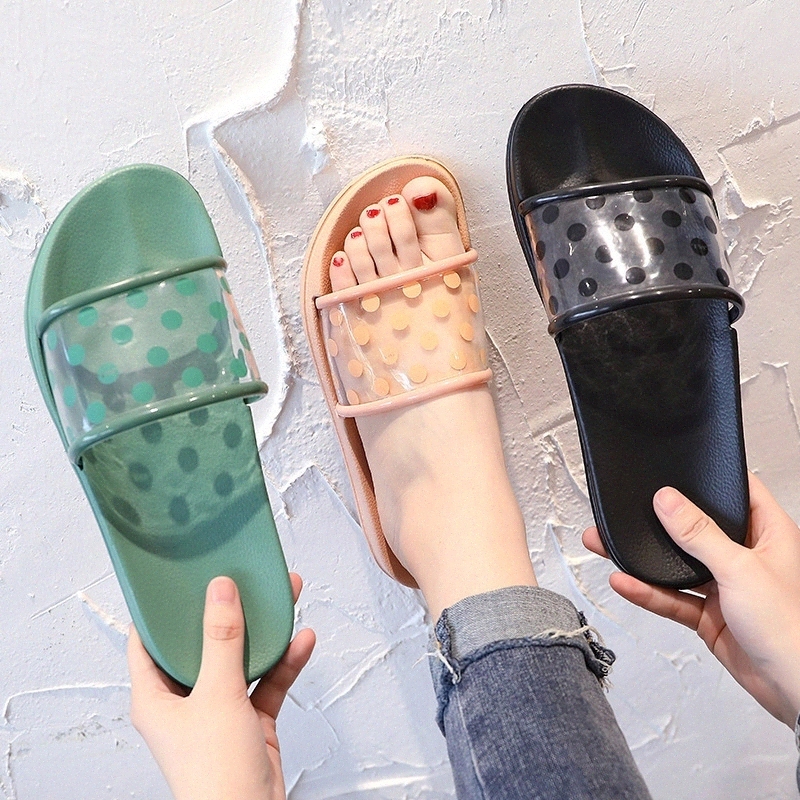 Summer Women Slippers Flat Slides Beach Shoes Woman Transparent Dot Home Outside Open Toe Flip Flops Women Sandals Shoes Slap #Hi1T, Black
Summer Women Slippers Flat Slides Beach Shoes Woman Transparent Dot Home Outside Open Toe Flip Flops Women Sandals Shoes Slap #Hi1T, Black