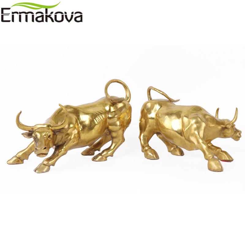 ERMAKOVA Bull Statue Brass Wall Street Bull Figurine Charging Stock Market Ox Sculpture Luck Wealth Home Office Decoration Gift
ERMAKOVA Bull Statue Brass Wall Street Bull Figurine Charging Stock Market Ox Sculpture Luck Wealth Home Office Decoration Gift
