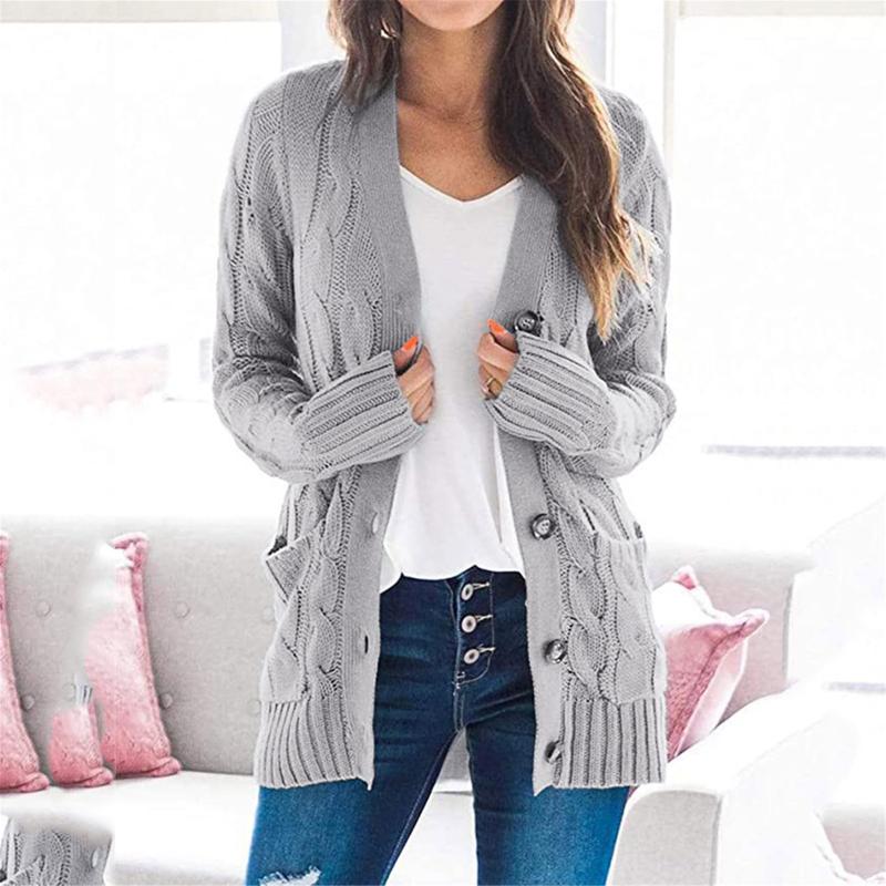 Women Cardigan Knitted Sweater Autumn Winter Boho Patchwork Long Sleeve Open Front Jumper Casual Streetwear Coat Pockets#1116, Army green
Women Cardigan Knitted Sweater Autumn Winter Boho Patchwork Long Sleeve Open Front Jumper Casual Streetwear Coat Pockets#1116, Army green