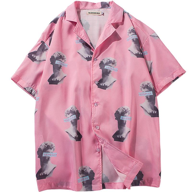 2020 summer new men's beach short-sleeved men's cotton printed buttons access control shirt casual beach wind, Pink
2020 summer new men's beach short-sleeved men's cotton printed buttons access control shirt casual beach wind, Pink