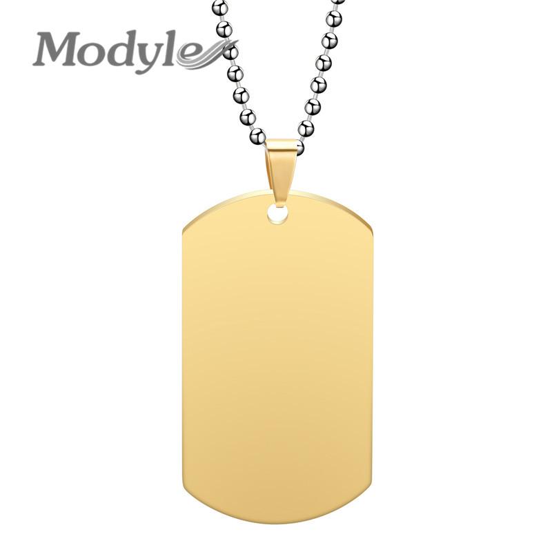 Modyle Dog Tags Pendant Stainlesss Steel Men Women Necklace Gold Silver Color Black Color Army Memory Jewellery
Modyle Dog Tags Pendant Stainlesss Steel Men Women Necklace Gold Silver Color Black Color Army Memory Jewellery