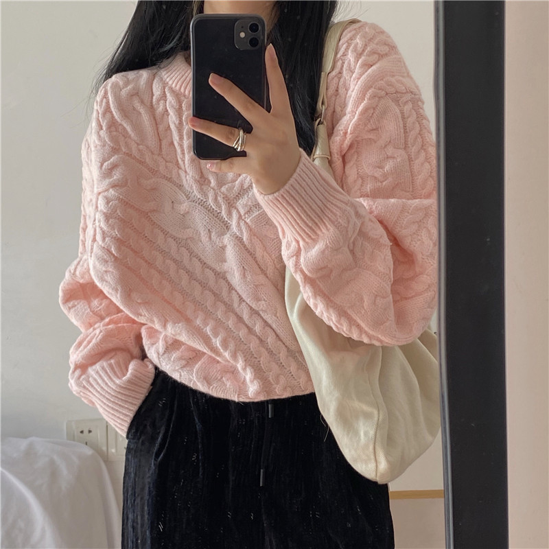 2021 New Seoul Chic Korean Female Blouses Released Sweet Autumn Lanterns Sleeves Pink Round Turtlenecks Crocheted Pullover Jumpers TEPR, Yellow.
2021 New Seoul Chic Korean Female Blouses Released Sweet Autumn Lanterns Sleeves Pink Round Turtlenecks Crocheted Pullover Jumpers TEPR, Yellow.