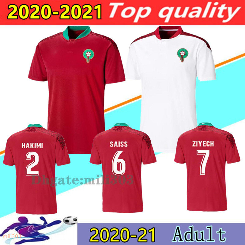 2021 European Morocco soccer jerseys home away shits 20 21 Maillot de foot ZIYECH BOUTAIB Camiseta futbol BOUSSOUFA football shirt uniform, White
2021 European Morocco soccer jerseys home away shits 20 21 Maillot de foot ZIYECH BOUTAIB Camiseta futbol BOUSSOUFA football shirt uniform, White