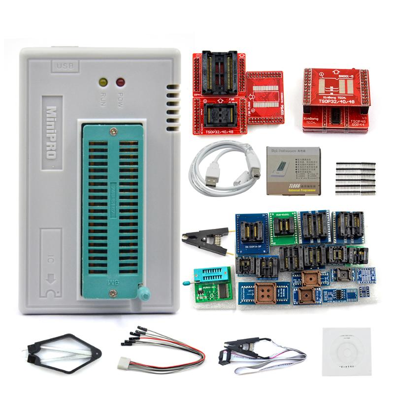 Original V9.16 TL866II Plus Universal Programmer+SOP8 IC Clip High speed Flash EPROM Programmer+Full Adapters
Original V9.16 TL866II Plus Universal Programmer+SOP8 IC Clip High speed Flash EPROM Programmer+Full Adapters