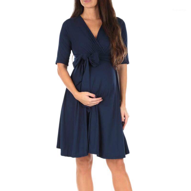 V-Neck Maternity Breastfeeding Dress Pregnant Women's Skirt Nursing Dress Solid Color Clothes1, Wine red
V-Neck Maternity Breastfeeding Dress Pregnant Women's Skirt Nursing Dress Solid Color Clothes1, Wine red