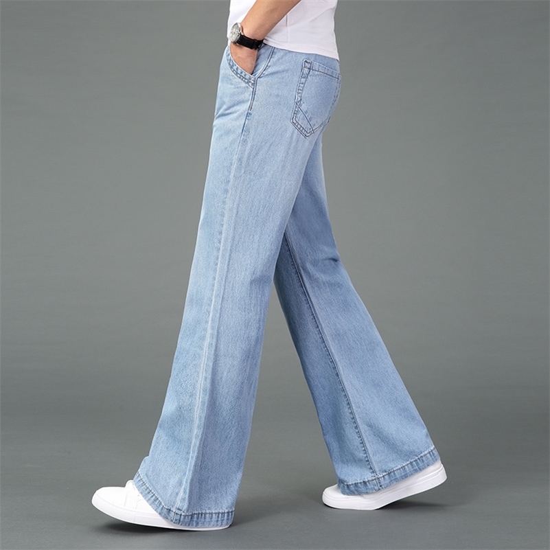 Free Shipping Men's Summer Lightweight Thin Wide-leg Jeans Flares Trousers Black and Blue Plus Size Business Casual Pants 201111, 630 blue-thin
Free Shipping Men's Summer Lightweight Thin Wide-leg Jeans Flares Trousers Black and Blue Plus Size Business Casual Pants 201111, 630 blue-thin