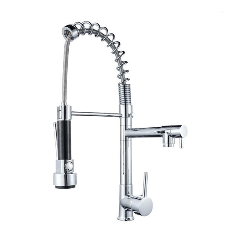 Chrome silver Spring Pull Down Kitchen Faucet Two Outlets Kitchen Tap Dual Spouts 360 Rotation Single Handle Mixer Tap1
Chrome silver Spring Pull Down Kitchen Faucet Two Outlets Kitchen Tap Dual Spouts 360 Rotation Single Handle Mixer Tap1