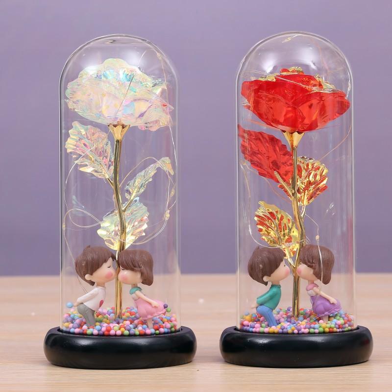 Eternal flower 24K Gold Foil Flower In Glass Cover Christmas Home Decor For Mother Valentines Day new Year Gift, Style2
Eternal flower 24K Gold Foil Flower In Glass Cover Christmas Home Decor For Mother Valentines Day new Year Gift, Style2