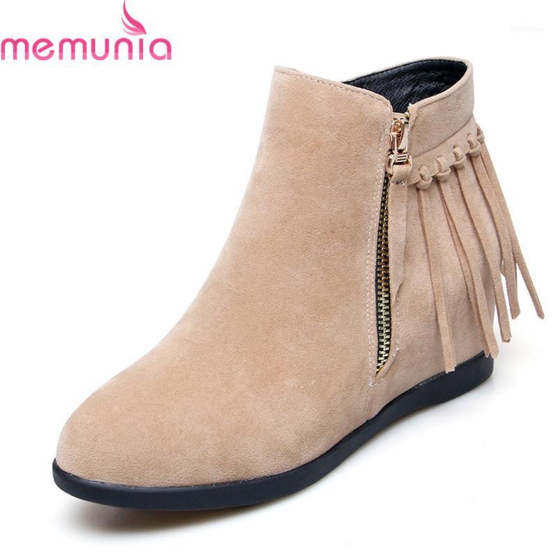 MEMUNIA NEW arrival 2020 fashion boots hot sale round toe zip ankle boots with fringe 3.5cm med heels casual women shoes1, Beige
MEMUNIA NEW arrival 2020 fashion boots hot sale round toe zip ankle boots with fringe 3.5cm med heels casual women shoes1, Beige