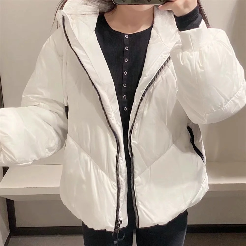 2021 New Clothes Contracted Hooded Winter Show Thin Solid Color Zipper Loose Cotton-padded Jacket Lnj6, Black
2021 New Clothes Contracted Hooded Winter Show Thin Solid Color Zipper Loose Cotton-padded Jacket Lnj6, Black