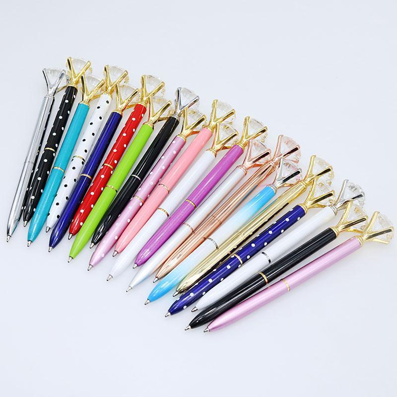 4 pcs 20 Color Big Diamond Crystal Pen Gem Ballpoint pens ring wedding Metal Ball pen Magical Fashion School Office Supplies1, Bg1570
4 pcs 20 Color Big Diamond Crystal Pen Gem Ballpoint pens ring wedding Metal Ball pen Magical Fashion School Office Supplies1, Bg1570