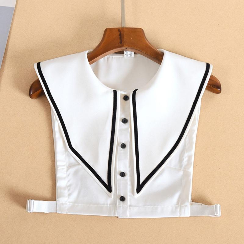 Women Striped Pointed Long Lapel Half Shirt Dickey Button Detachable Fake Collar XX9D
Women Striped Pointed Long Lapel Half Shirt Dickey Button Detachable Fake Collar XX9D