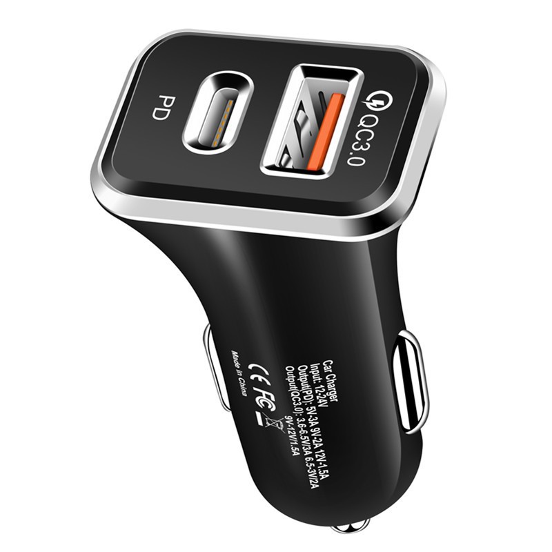 QC 3.0 Fast Car Charger 36W USB Quick Charge Type C PD Fast Car USB Chargers For iPhone Samsung Xiaomi Mobile laptops, Black
QC 3.0 Fast Car Charger 36W USB Quick Charge Type C PD Fast Car USB Chargers For iPhone Samsung Xiaomi Mobile laptops, Black