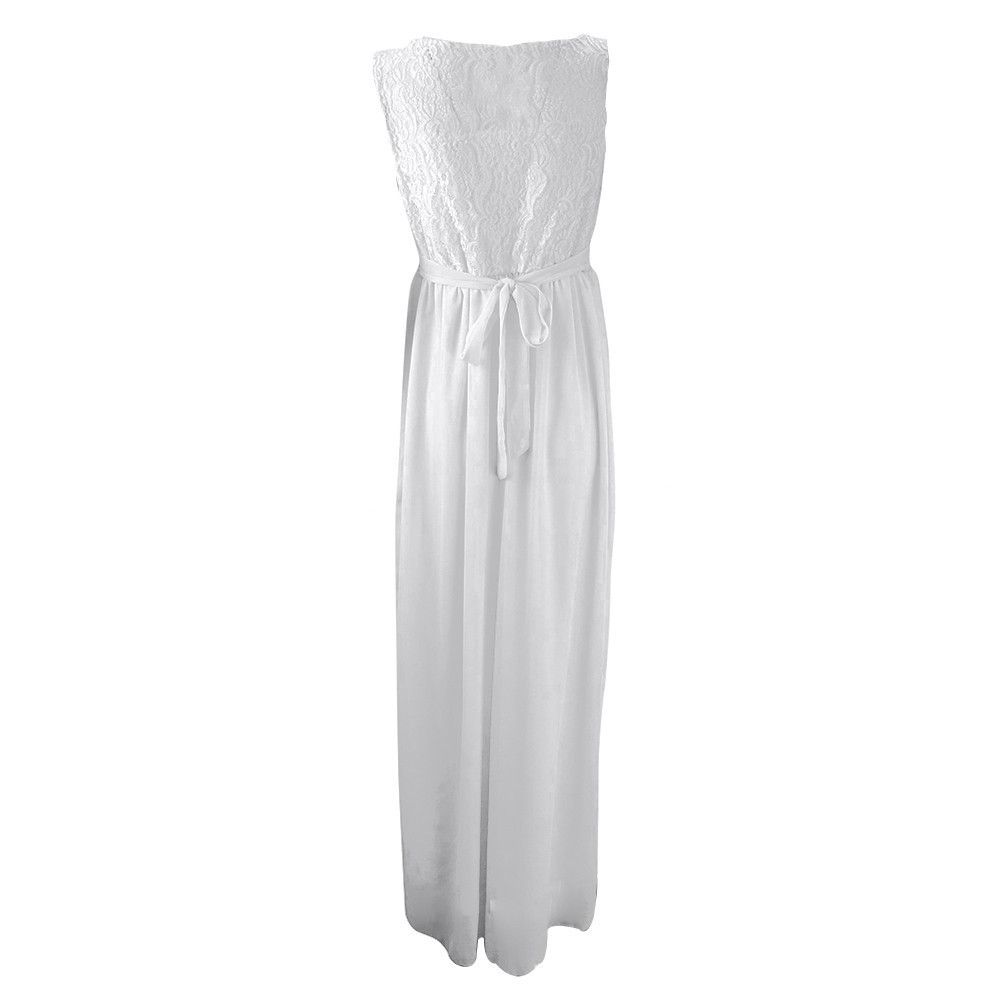 TELOTUNY Women Pregnant Dress Lace Sleeveless Long Maxi Dress Maternity Gown Photography Props Clothes Party Wedding Dress LJ201125