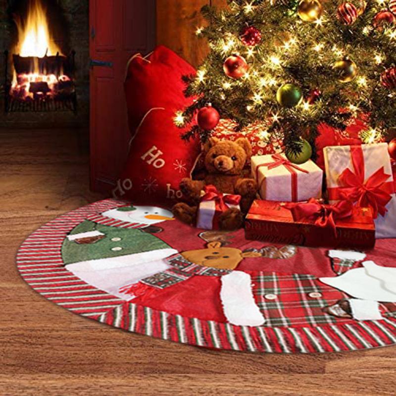 Christmas Tree Skirt Cute Santa and Snowman Dolls Design Tree Skirt Plush Xmas Decoration for Christmas WXV Sale
Christmas Tree Skirt Cute Santa and Snowman Dolls Design Tree Skirt Plush Xmas Decoration for Christmas WXV Sale