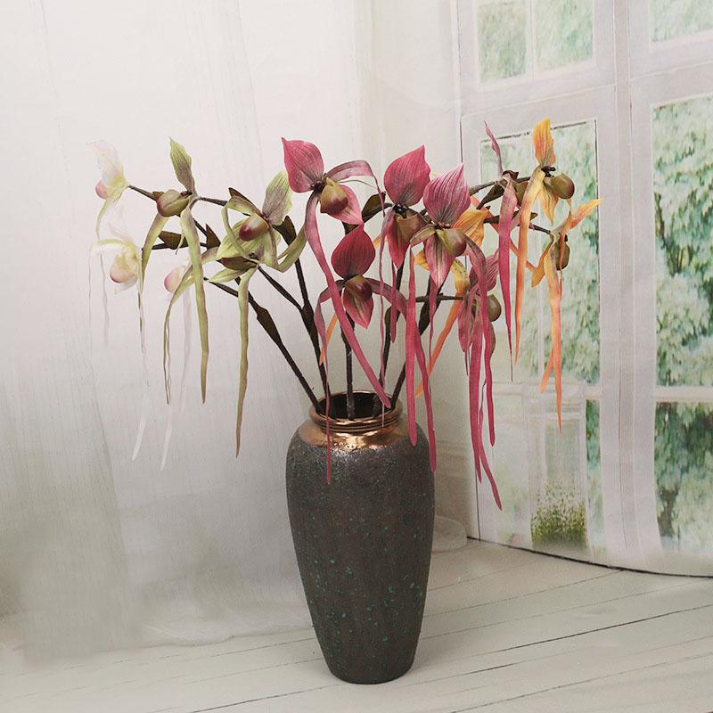 5PCS Artificial Silk Orchid Flowers Unique Style Paphiopedilum Fake Flower for Wedding Party Home Festival Decoration, Green
5PCS Artificial Silk Orchid Flowers Unique Style Paphiopedilum Fake Flower for Wedding Party Home Festival Decoration, Green