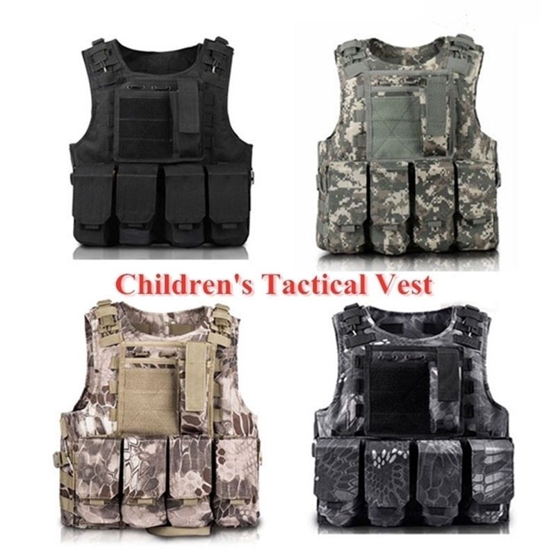 Children Outdoor CS Shooting Protection Gear Vest Kid Military Combat Training Camping Hunting Multi-function Tactical Waistcoat 201214
Children Outdoor CS Shooting Protection Gear Vest Kid Military Combat Training Camping Hunting Multi-function Tactical Waistcoat 201214