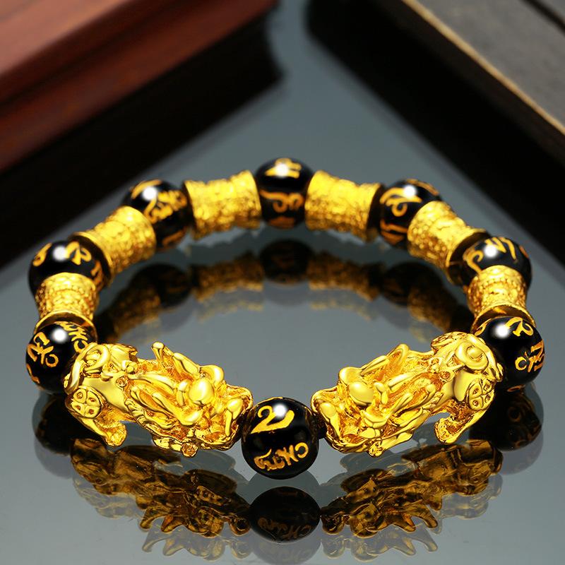 Imitation 999 Color Fabulous Wild Animal Couple Bracelet Fashion Temperament Men and Women Imitation Sand Gold Obsidian Jewelry
Imitation 999 Color Fabulous Wild Animal Couple Bracelet Fashion Temperament Men and Women Imitation Sand Gold Obsidian Jewelry