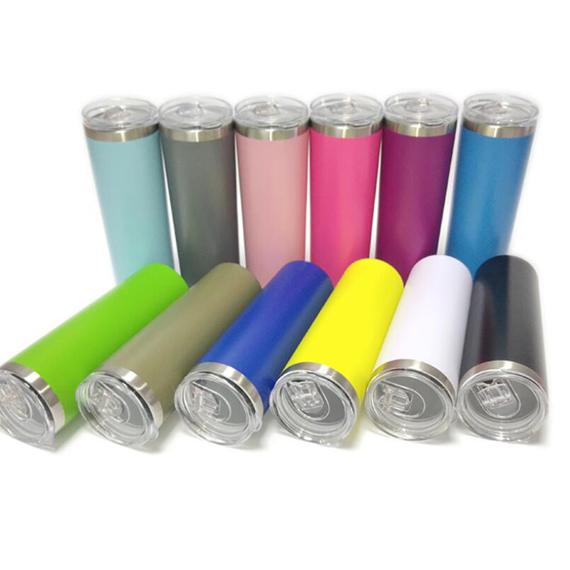 20oz Powder Coated Skinny Tumbler water bottle Stainless Steel Vacuum Insulated Beer Coffee Mugs
20oz Powder Coated Skinny Tumbler water bottle Stainless Steel Vacuum Insulated Beer Coffee Mugs