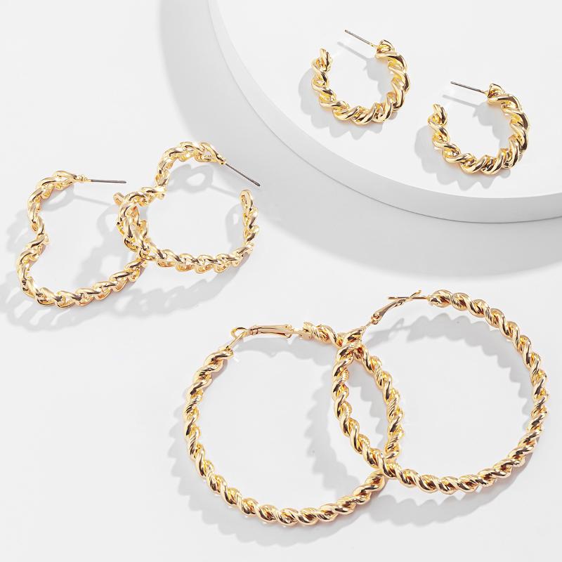 3 Pairs C-shaped Hoop Earrings Sets Alloy Heart Earrings For Women Punk Jewelry Gold Silver Color Teen Girls Accessories Gifts
3 Pairs C-shaped Hoop Earrings Sets Alloy Heart Earrings For Women Punk Jewelry Gold Silver Color Teen Girls Accessories Gifts