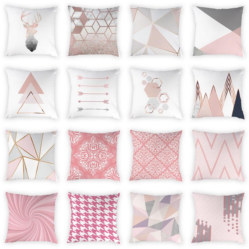 Simple Geometric Line Style Pink Peach Skin Throw Pillow Cover 45*45cm Decorative Pillowcase, Geometry-10
Simple Geometric Line Style Pink Peach Skin Throw Pillow Cover 45*45cm Decorative Pillowcase, Geometry-10