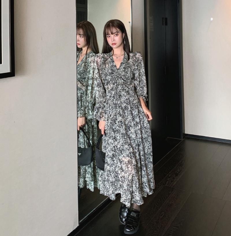 Autumn Winter Dress Korean Chic Floral Long Sleeve Dress High Waist Vintage Elbise Ladies V-neck Party Ropa Mujer Elegant R102, Broken
Autumn Winter Dress Korean Chic Floral Long Sleeve Dress High Waist Vintage Elbise Ladies V-neck Party Ropa Mujer Elegant R102, Broken