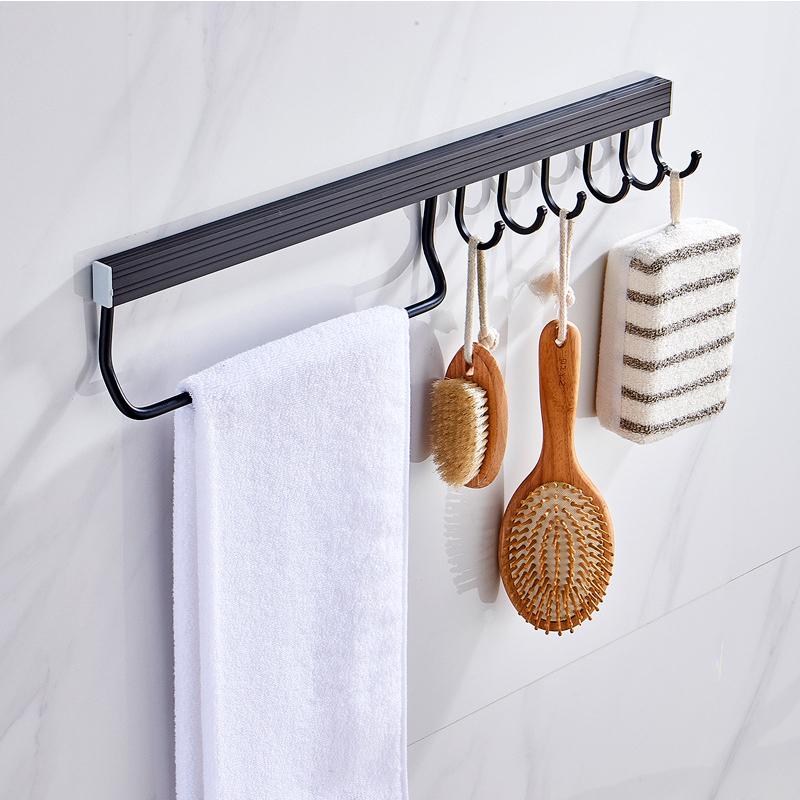 Space Aluminum Black Hook Wall Hanging Kitchen Row Hook Kitchen Hanging Storage Rack Towel Hanger Rack storage Supplies
Space Aluminum Black Hook Wall Hanging Kitchen Row Hook Kitchen Hanging Storage Rack Towel Hanger Rack storage Supplies