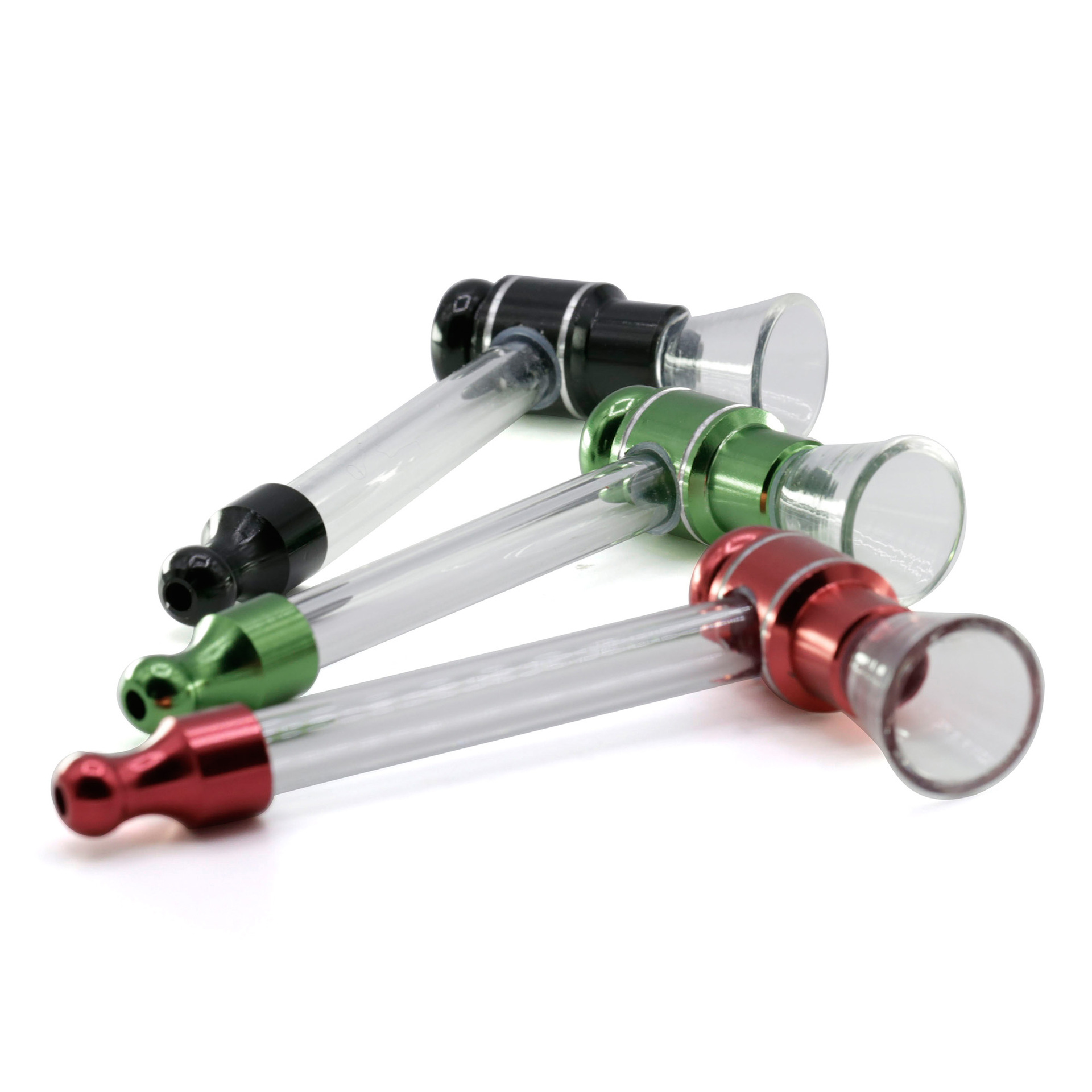 Portable glass oil burner pipe glass smoking pipes Aluminum alloy Glass Pipe with colored metal pipes
Portable glass oil burner pipe glass smoking pipes Aluminum alloy Glass Pipe with colored metal pipes