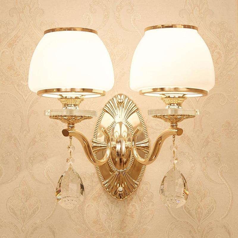 European Single Double Head Zinc Alloy Crystal Hotel Lamp Indoor Living Room TV Background Wall Bedroom Bedside Gold Wall MJ1114
European Single Double Head Zinc Alloy Crystal Hotel Lamp Indoor Living Room TV Background Wall Bedroom Bedside Gold Wall MJ1114