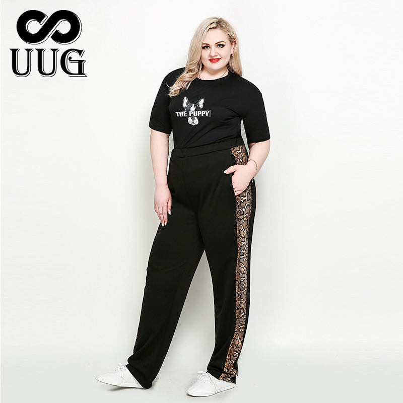 UUG Women Casual Trousers Plus Size Ladies 6XL High Waist Autumn Straight Pants Large Size 5xl 4xl xxxl Splicing Sports Pants 201228, Black
UUG Women Casual Trousers Plus Size Ladies 6XL High Waist Autumn Straight Pants Large Size 5xl 4xl xxxl Splicing Sports Pants 201228, Black