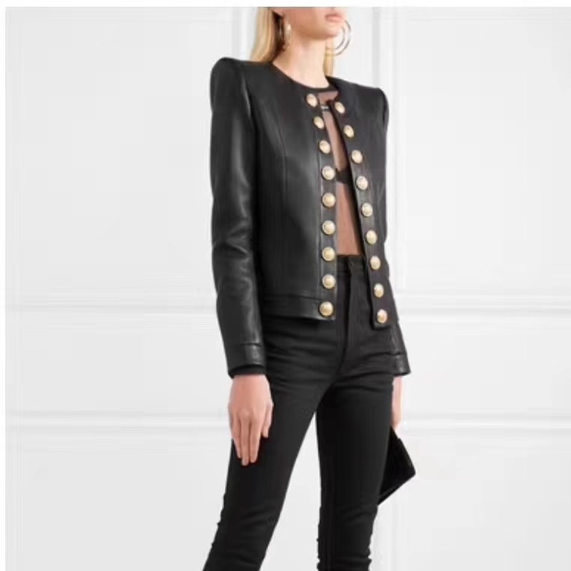 Well Woman Coats Genuine Leather Fashion Sheepskin Leather Coat Female Jackets Single Breasted Genuine Leather 201030