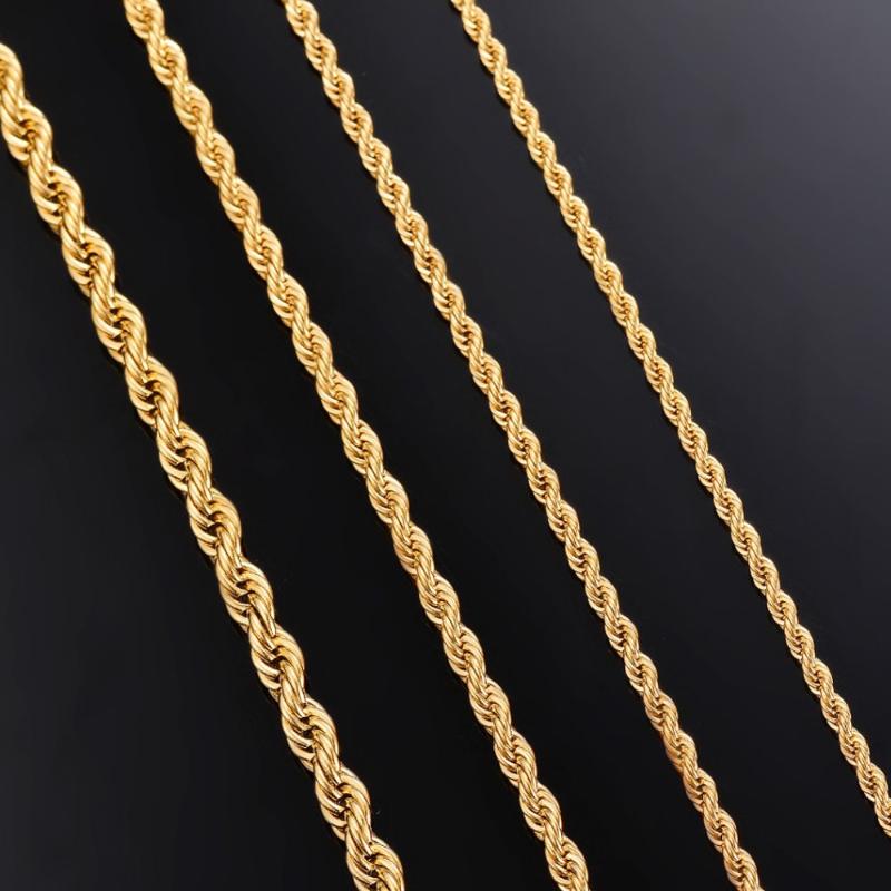 Chains 1 Piece 2 2.5 3 4 5 6mm Wide Gold Rope Chain Necklace/Bracelet 316 Stainless Steel Necklace For Men Women Dropship
Chains 1 Piece 2 2.5 3 4 5 6mm Wide Gold Rope Chain Necklace/Bracelet 316 Stainless Steel Necklace For Men Women Dropship