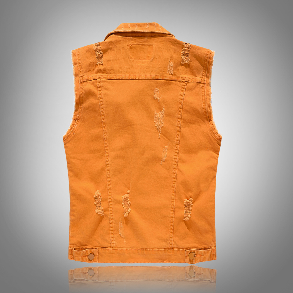 2021 New Spring Autumn Mens Vintage Denim Vest Male Orange Sleeveless Jackets Men Rivet Hole Jeans Waistcoats Big Size -5xl Nygt
2021 New Spring Autumn Mens Vintage Denim Vest Male Orange Sleeveless Jackets Men Rivet Hole Jeans Waistcoats Big Size -5xl Nygt