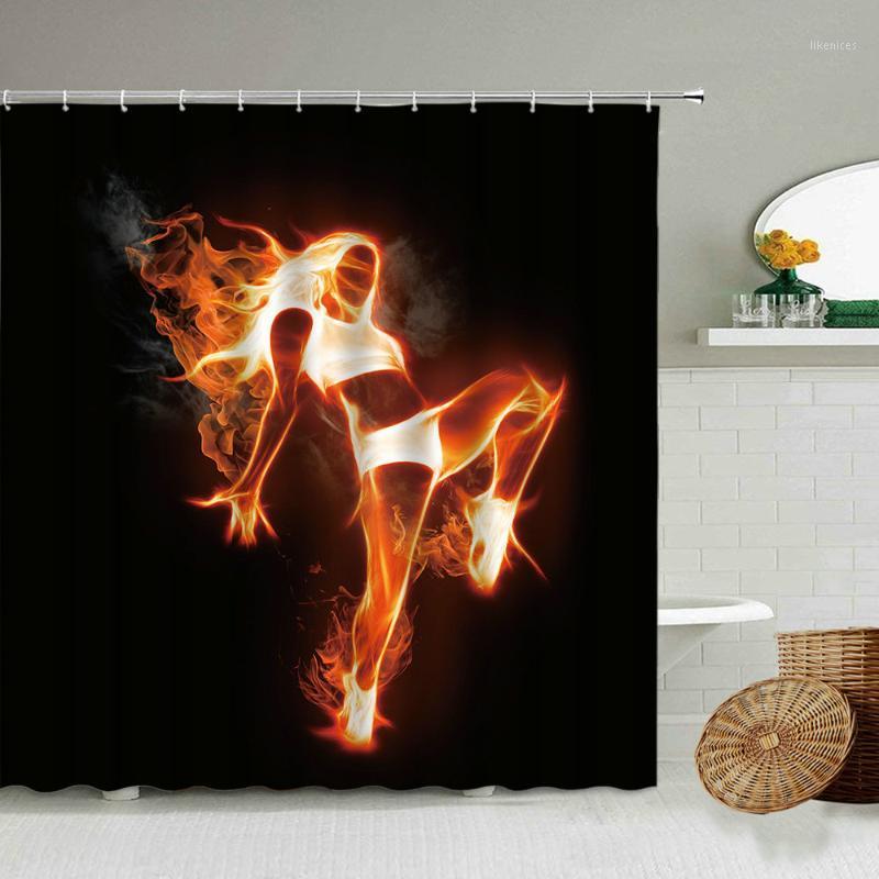 Flame Creative Design Shower Curtain Sports Theme Bathroom Waterproof Polyester Curtains Home Wall Decoration With Hook Set1
Flame Creative Design Shower Curtain Sports Theme Bathroom Waterproof Polyester Curtains Home Wall Decoration With Hook Set1