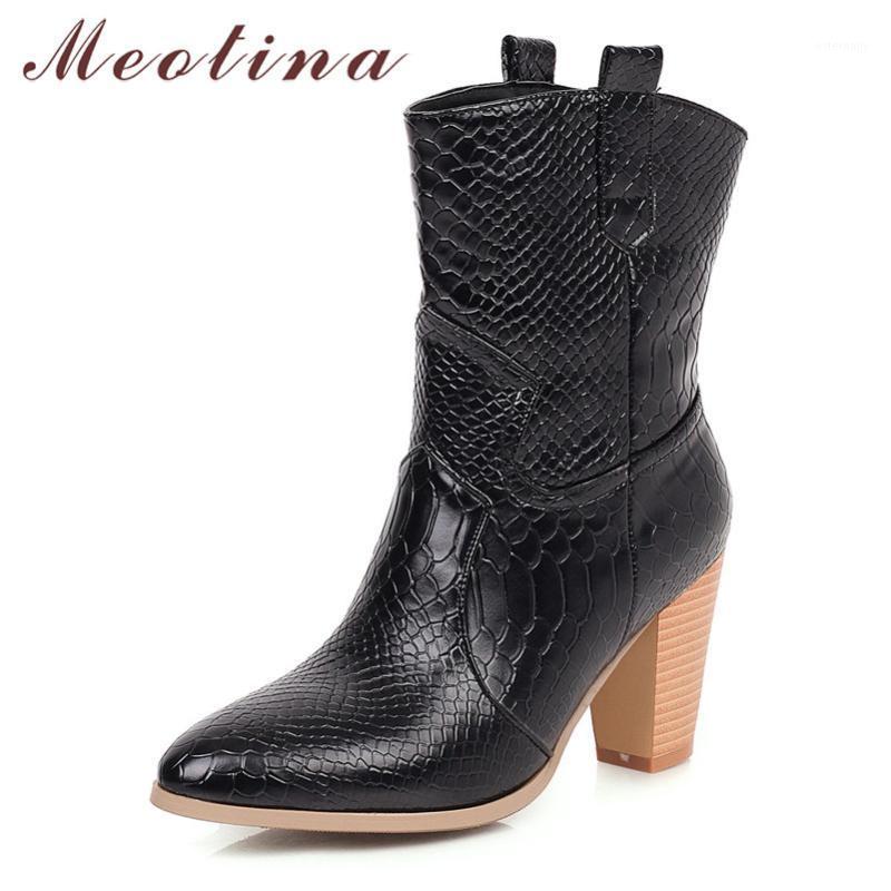 Meotina Winter Western Boots Women Boots Fashion Block High Heel Ankle Slip on Pointed Toe Shoes Ladies Fall Plus Size 461, Black
Meotina Winter Western Boots Women Boots Fashion Block High Heel Ankle Slip on Pointed Toe Shoes Ladies Fall Plus Size 461, Black