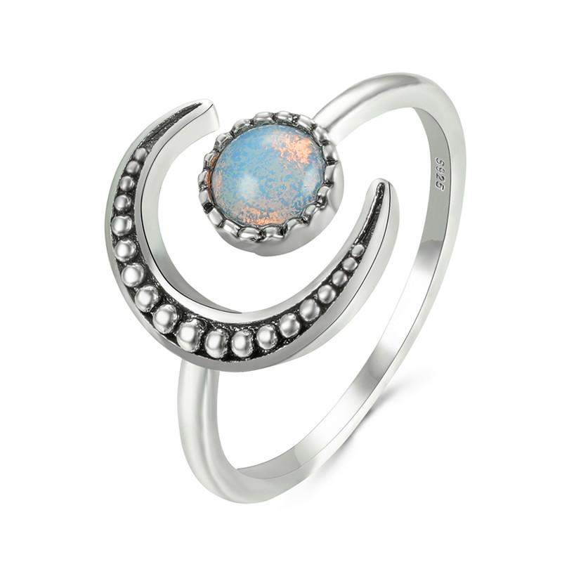 Vintage Female Moonstone Open Adjustable Ring Classic Silver Color Engagement Ring Dainty Black Enamel Wedding Rings For Women
Vintage Female Moonstone Open Adjustable Ring Classic Silver Color Engagement Ring Dainty Black Enamel Wedding Rings For Women
