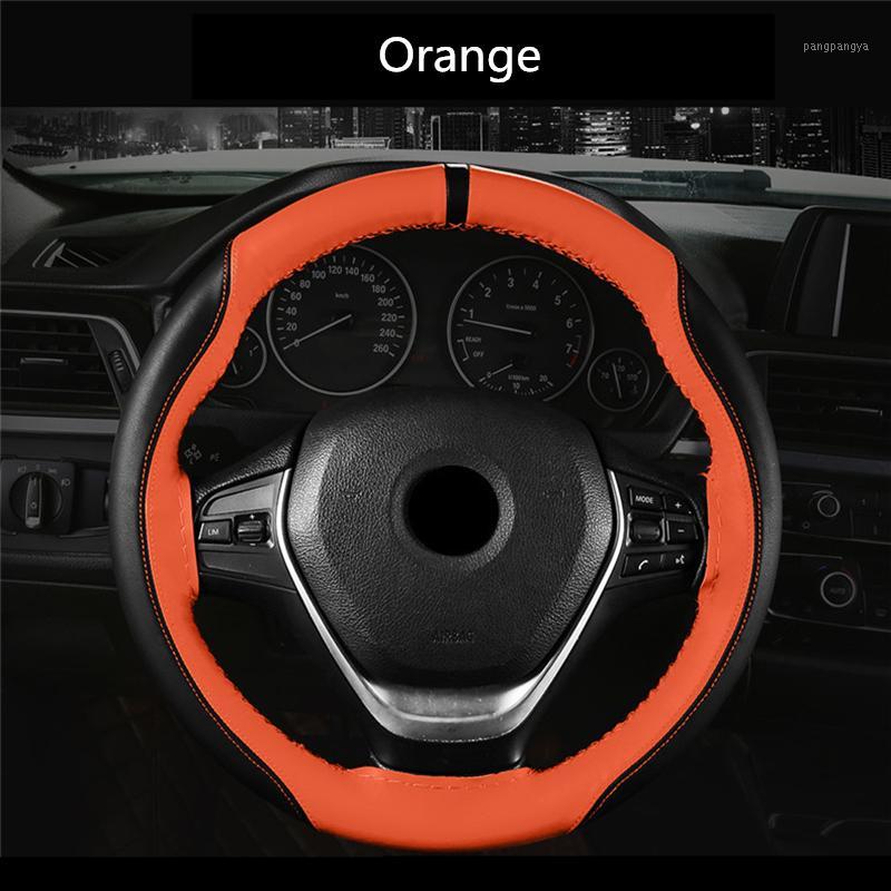Hand-Stitched 38cm Car Steering Wheel Cover DIY Black Suede Leather +Microfiber Leather Splicing Universal Steering Wheel Covers1
Hand-Stitched 38cm Car Steering Wheel Cover DIY Black Suede Leather +Microfiber Leather Splicing Universal Steering Wheel Covers1